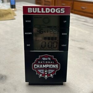 Georgia Bulldogs National Champion Desk Clock